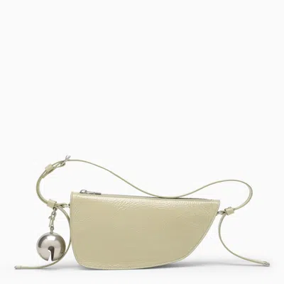 BURBERRY SMALL SHIELD LIGHT GREEN LEATHER BAG