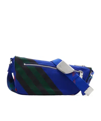 Burberry Small Shield Messenger Bag In Blue