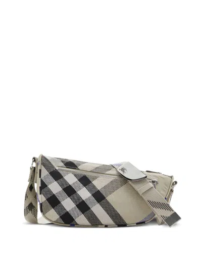 Burberry Small Shield Messenger Bag In Green