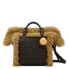 Burberry Shield Shearling Tote Bag