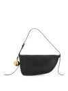 Burberry Curved Shape Gold-tone Hardware Shoulder Bag In Black
