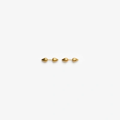 Burberry Small Spear Stud Earrings In Gold