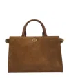 Burberry Small Suede Cotswolds Tote Bag In Brown