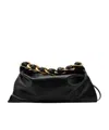 Burberry Small Swan Leather Bag In Black