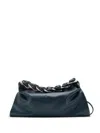 Burberry Small Swan Leather Shoulder Bag In Grey