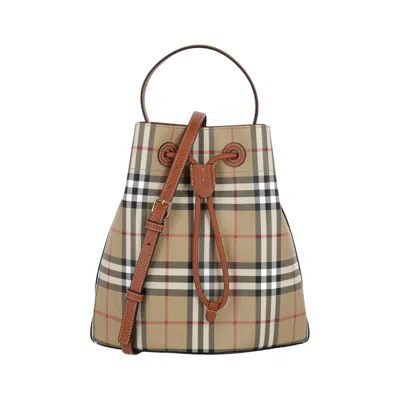 Pre-owned Burberry Small Tb Bucket Bag 'vintage Check/briar Brown' | Women's Size Onesize