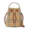 Burberry Small Tb Vintage Check Bucket Bag In Nude