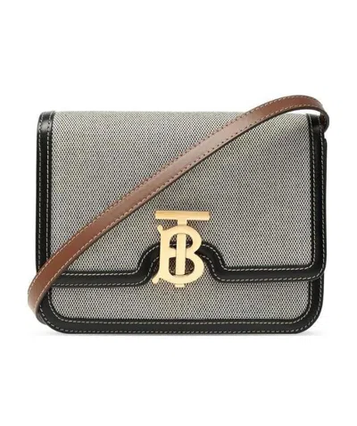 Burberry Small Tri-tone Tb Bag In Gray