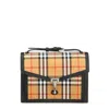 Burberry Small Vintage Check And Leather Crossbody Bag In Neutral