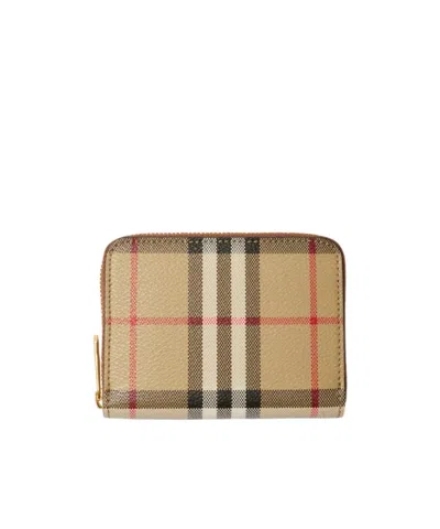 BURBERRY BURBERRY SMALL VINTAGE CHECK ZIP-AROUND WALLET