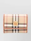 Burberry Small Vintage Check Wallet With Leather Trim