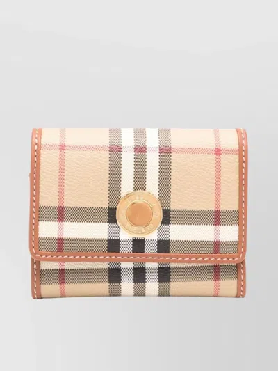 Burberry Small Vintage Check Wallet With Leather Trim