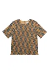 Burberry Smock Stitch T-shirt In Brown