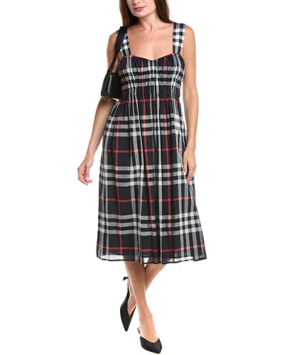 Burberry Smocked Midi Dress