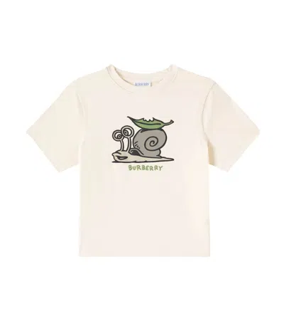 Burberry Kids' Snail Logo Cotton Jersey T-shirt In Yellow