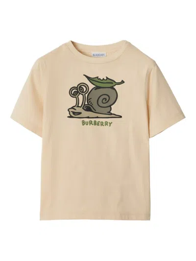 Burberry Kids' Snail T-shirt In Nude