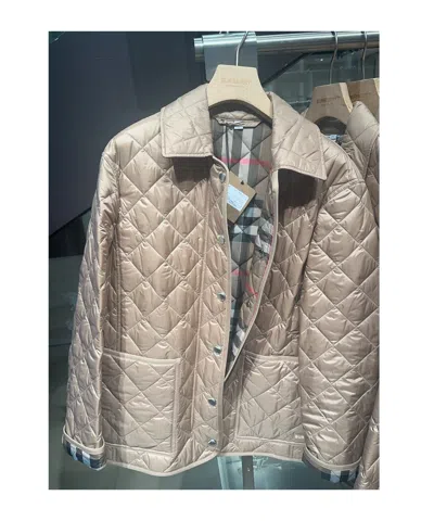 Burberry Snap Casual Jacket In Nude