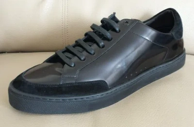 Pre-owned Burberry Sneaker Men Leather Gorgeous Black Size 44 Eu / 11 Us Retail $950