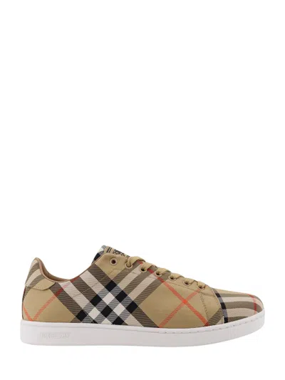 Burberry Sneaker With Check Pattern In Sand