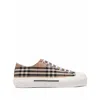 Burberry Women Vintage Check Cotton Sneakers In Beige