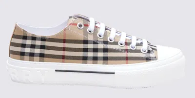 BURBERRY BURBERRY ARCHIVE BEIGE CANVAS SNEAKERS
