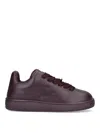 Burberry Equestrian Knight Embossed Box Sneakers In Black