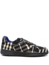 Burberry Check-patterned Low-top Sneakers In Black Ip Chk