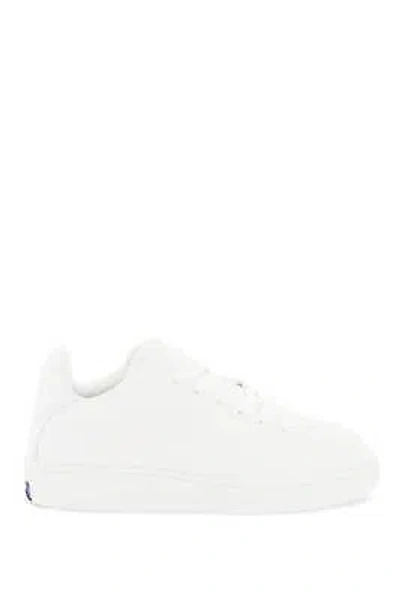 Pre-owned Burberry Sneakers Box Leather Man Sz.8 Eur.41 8083326 White
