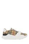 Burberry Vintage Check-pattern Touch-strap Sneakers In Brown