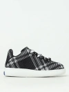 Burberry Check-patterned Low-top Sneakers In White