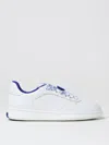 Burberry Terrace Leather Sneakers In Weiss