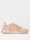 Burberry Light Terrace Sneakers Checkered Pattern In Beige