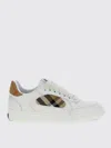 Burberry White Leather Sneaker Terrace And Check In White