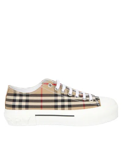 BURBERRY SNEAKERS CHECK CANVAS BEIGE