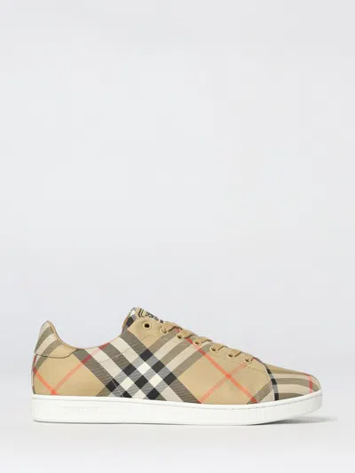 Burberry Check Pattern Lace-up Low-top Sneakers With Protective Handbag In Multi