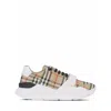 Burberry Check Fabric Sneakers In Brown