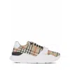 Burberry Check Fabric Sneakers In Multi