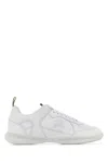 Burberry Leather Matrix Sneakers In Opticalwhite