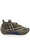 Burberry Embroidered Fabric Neptune Slip Ons In Green