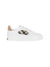 Burberry Low Top Sneakers Padded Collar Rubber Sole In Multi