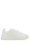 Burberry Low-top Sneakers In Box Leather In White
