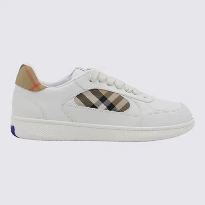 BURBERRY BURBERRY WHITE LEATHER MF TERRACE MIX SNEAKERS