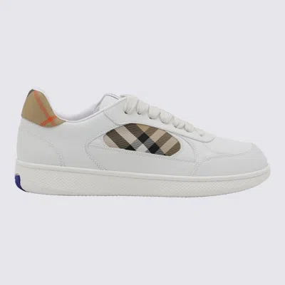 BURBERRY BURBERRY WHITE LEATHER MF TERRACE MIX SNEAKERS