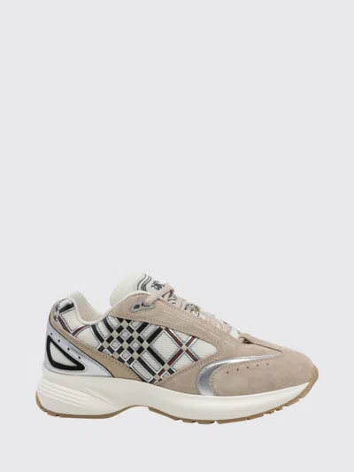 Burberry Sneakers Woman Color Beige In Multi