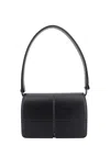 Burberry Womens Black Snip Logo-embellished Leather Shoulder Bag In Black
