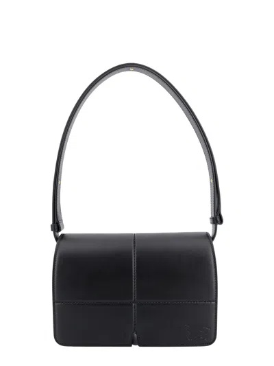 BURBERRY BLACK LEATHER SNIP SHOULDER BAG