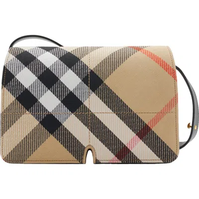 Burberry Check Snip Cross-body Bag In Sandicheck