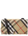 Burberry Snip Canvas & Leather Crossbody In Beige