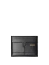 Burberry Snip Card Leather Case In Black