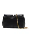 Burberry Snip Chain Shoulder Bag In Black
